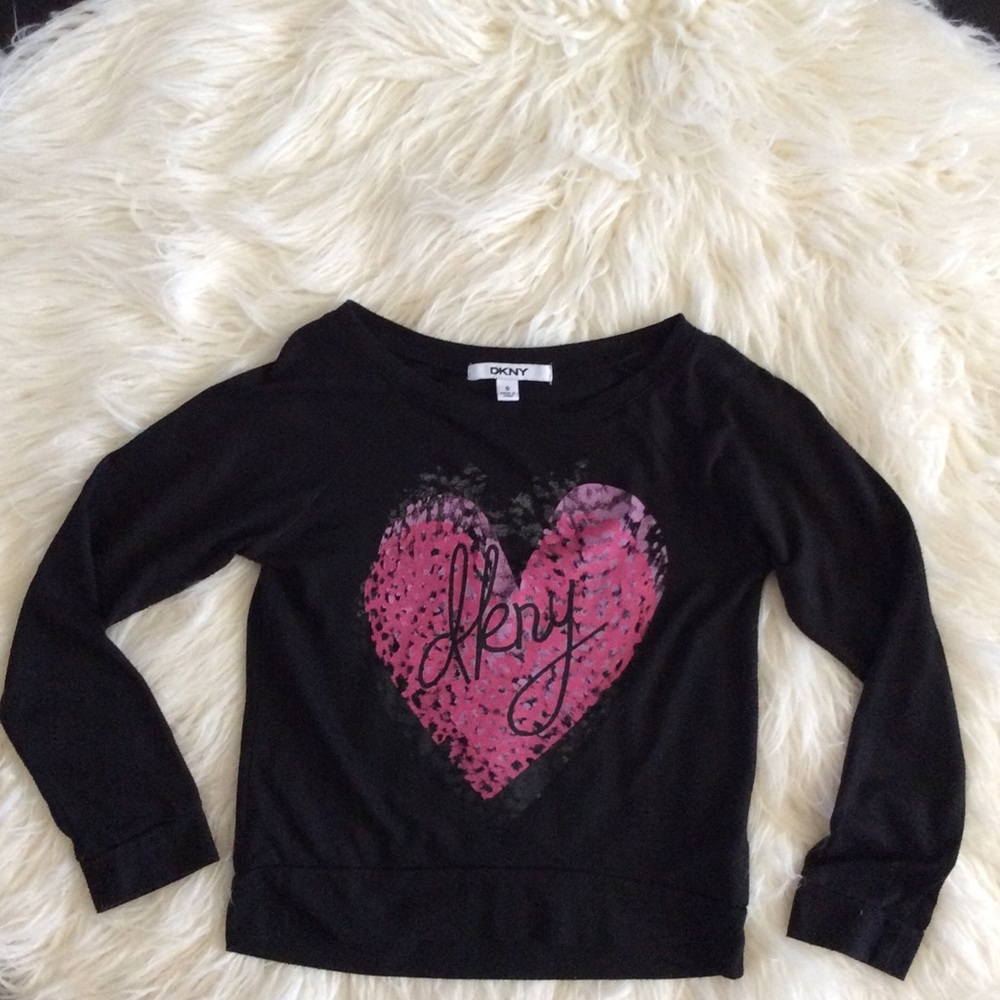 Girls Dkny Graphic Pullover Small